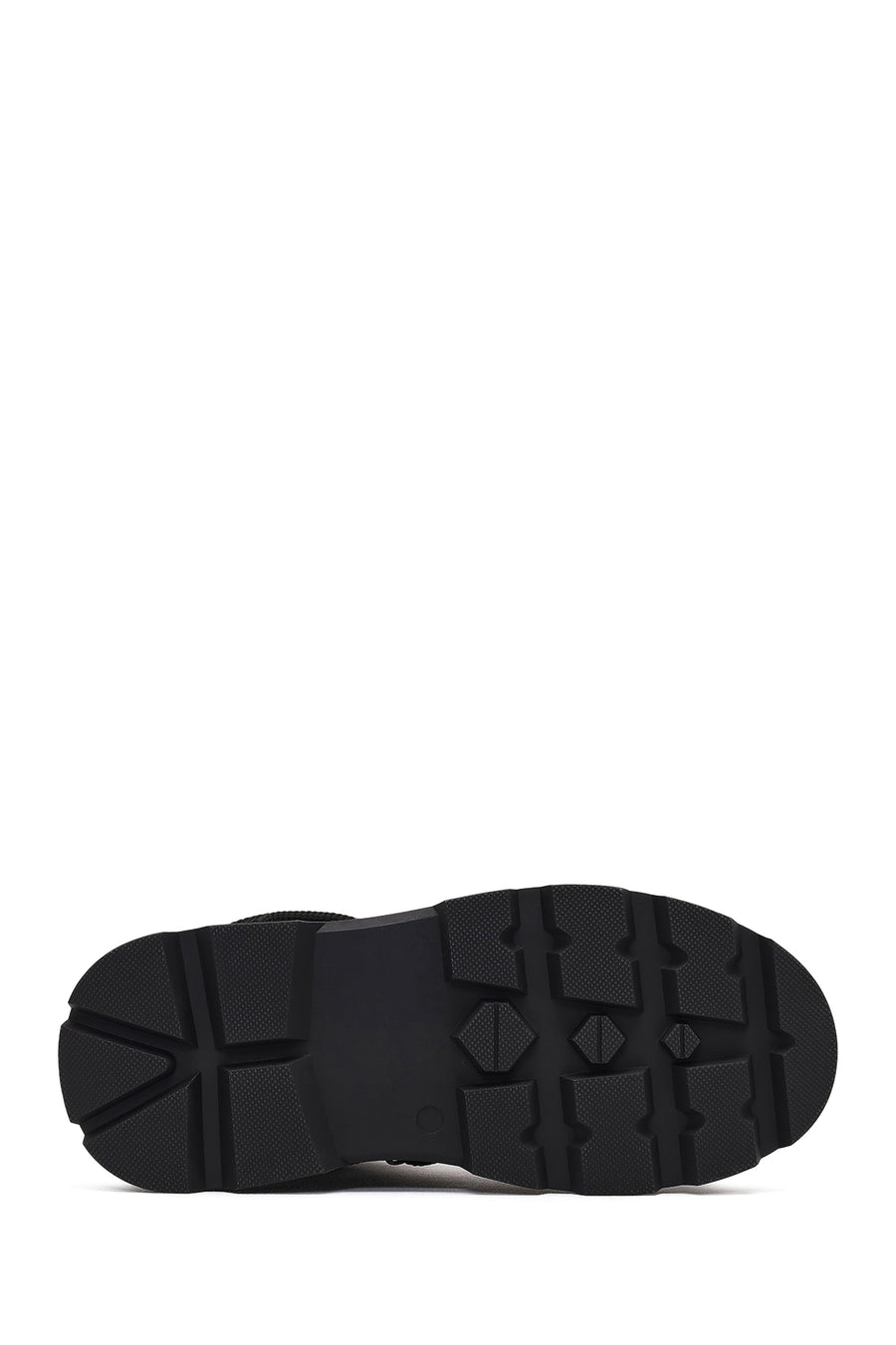 Women's Black Lace-Up Thick-Soled Boots