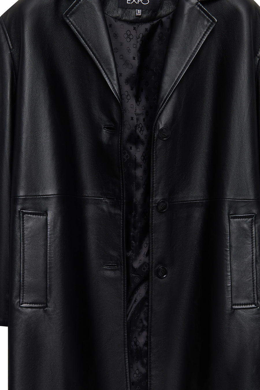 Emma Women's Black Leather Coat
