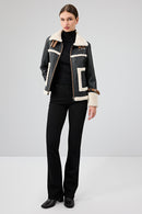 Megeve Women's Black Short Teddy Coat | Derimod