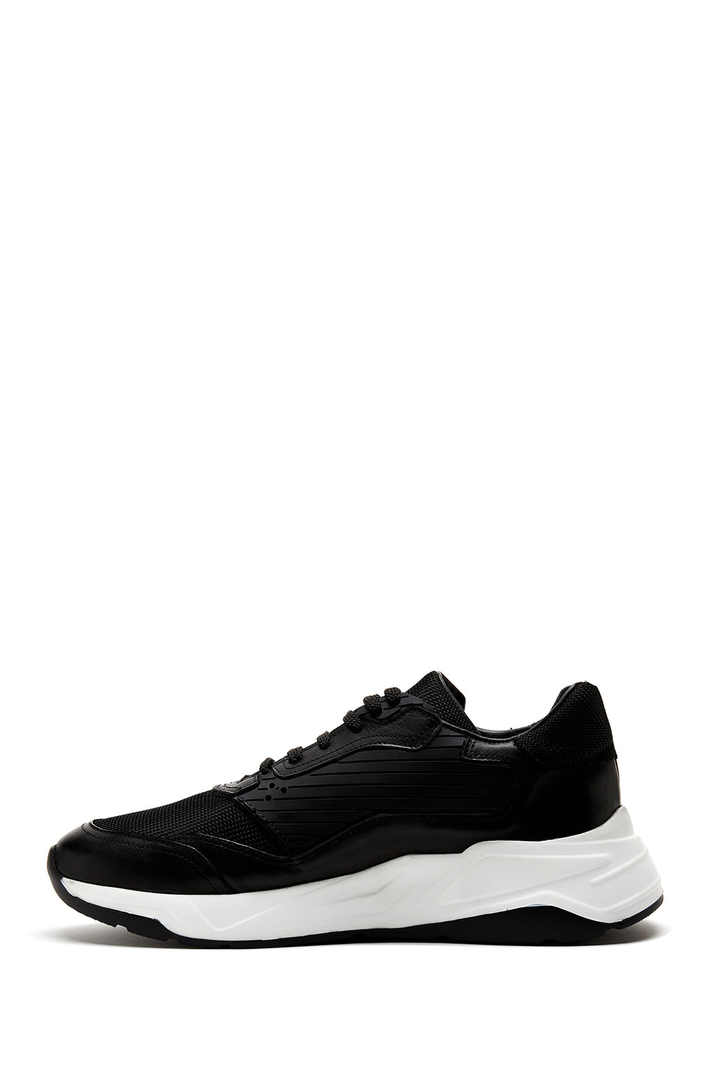 Erkek Siyah Deri Sneaker