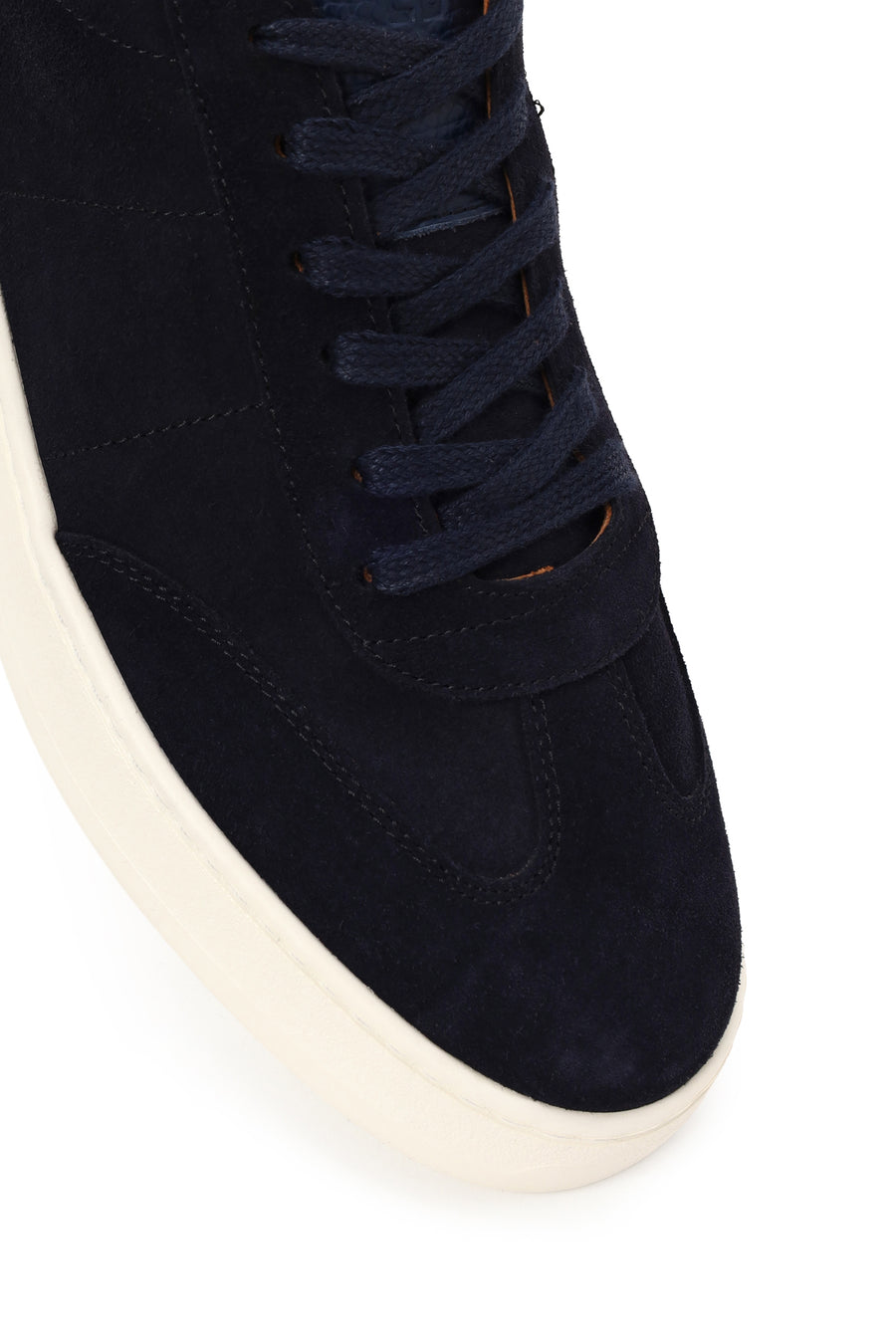 Erkek Lacivert Bağcıklı Süet Deri Sneaker
