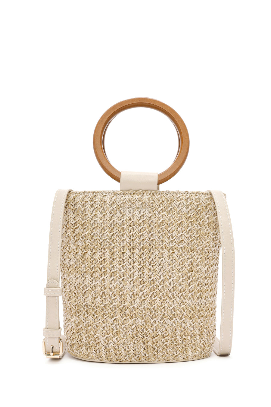 Women's Cream Straw Handbag 25SBD2921M7 | Derimod
