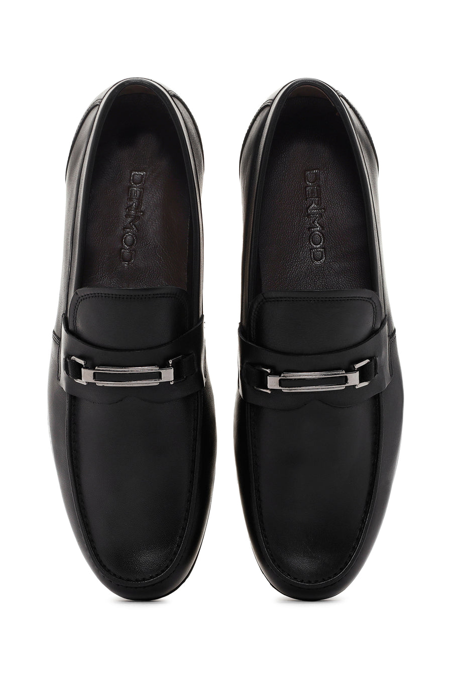 Erkek Siyah Deri Klasik Loafer