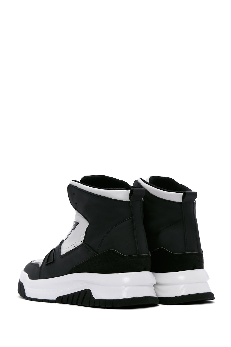 Erkek Siyah Deri Bilekli Sneaker