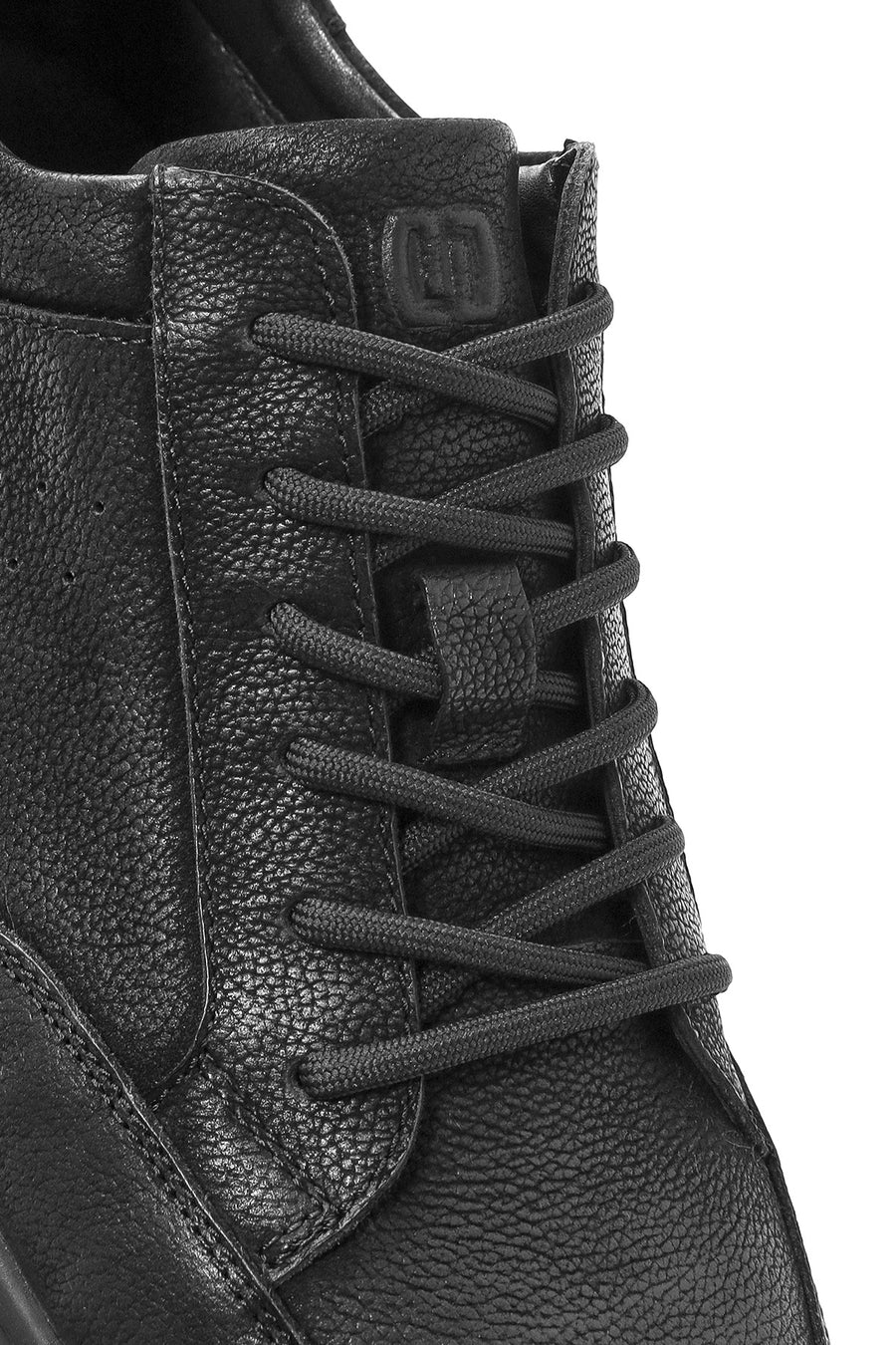 Erkek Siyah Bağcıklı Nubuk Deri Sneaker
