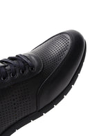 Men's Black Leather Casual Sneaker | Derimod