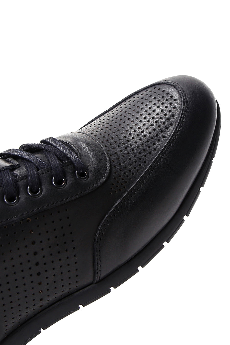 Men's Black Leather Casual Sneaker