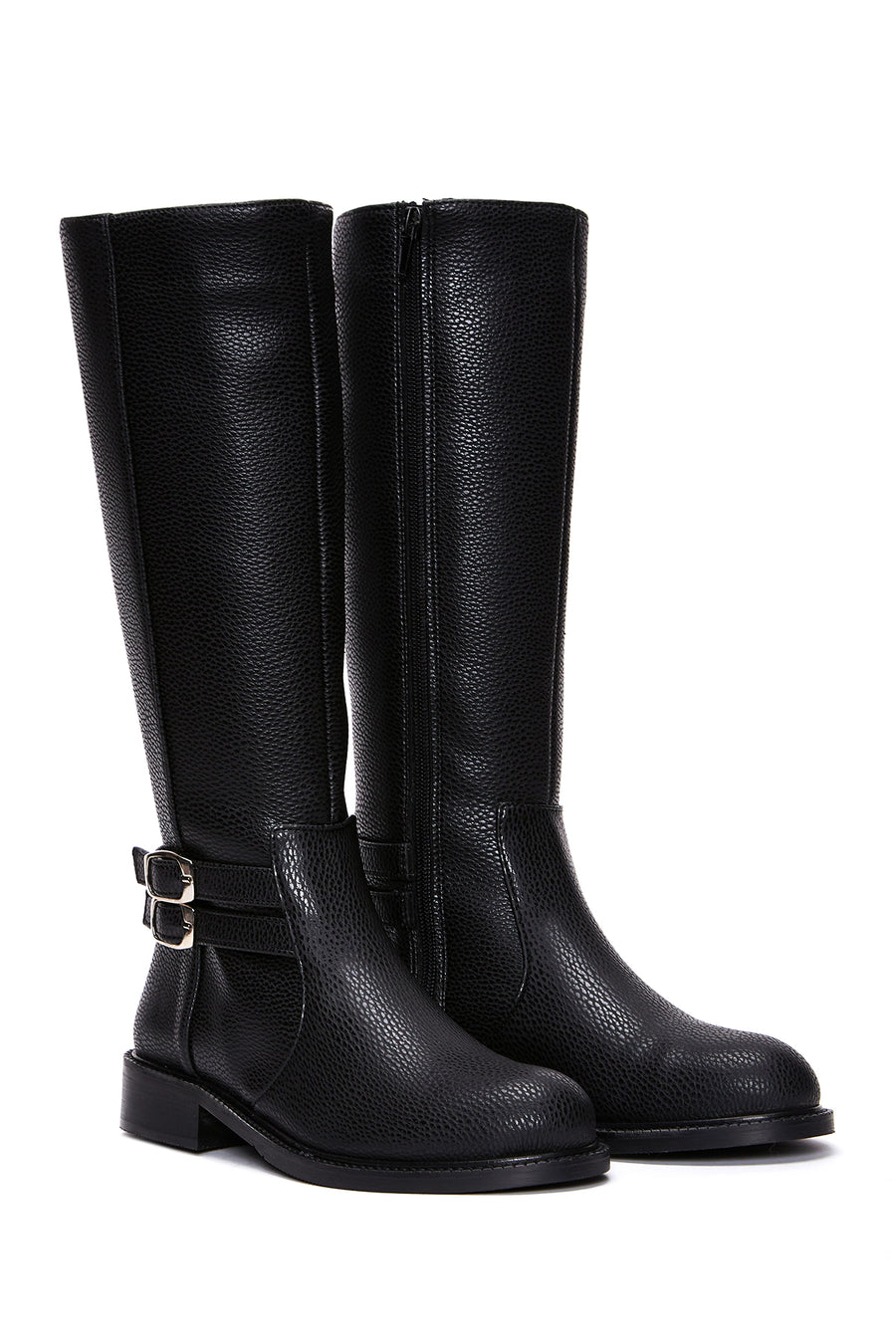 Women's Black Zippered Boots