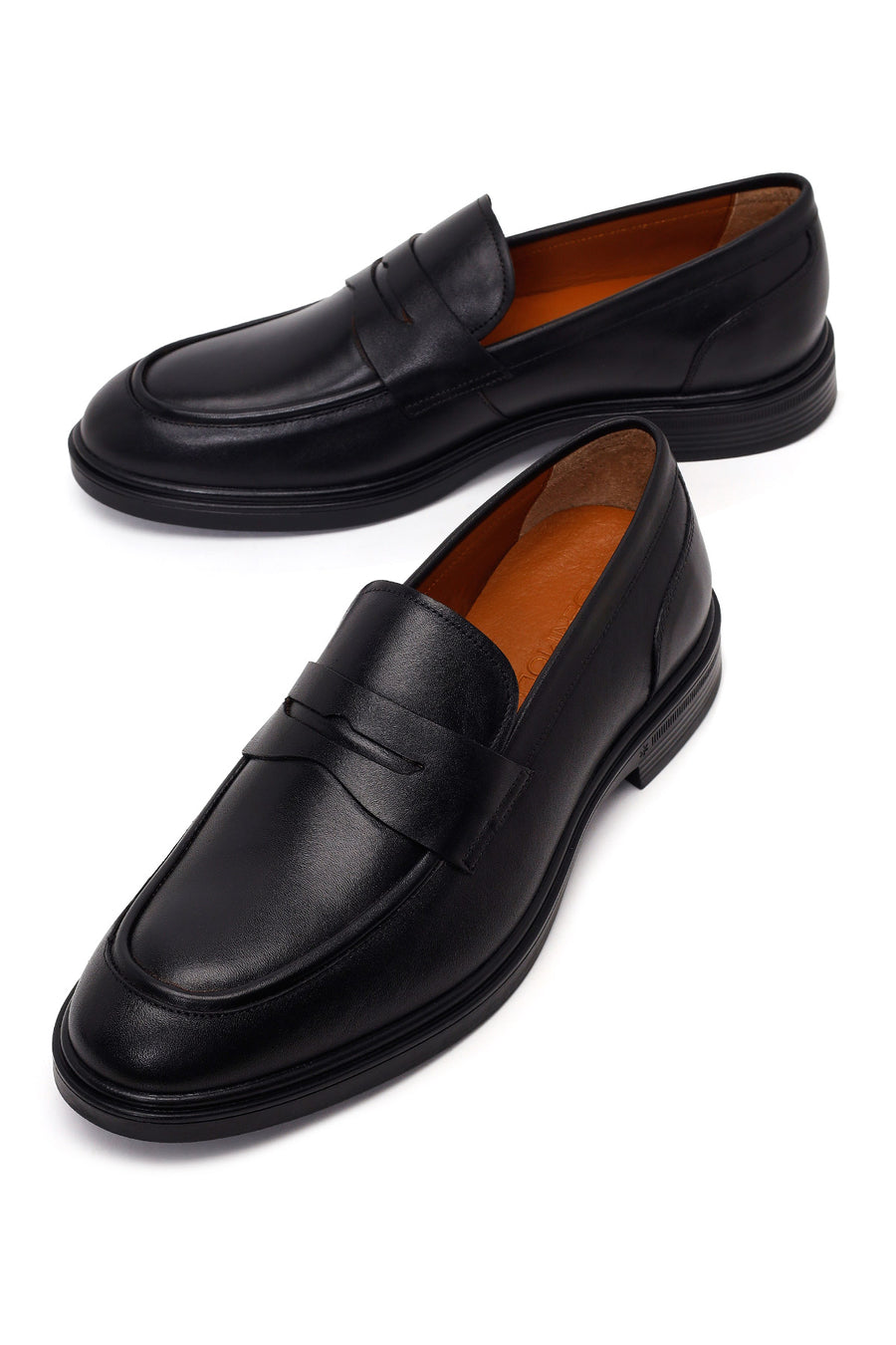 Male Black Leather Casual Loafer
