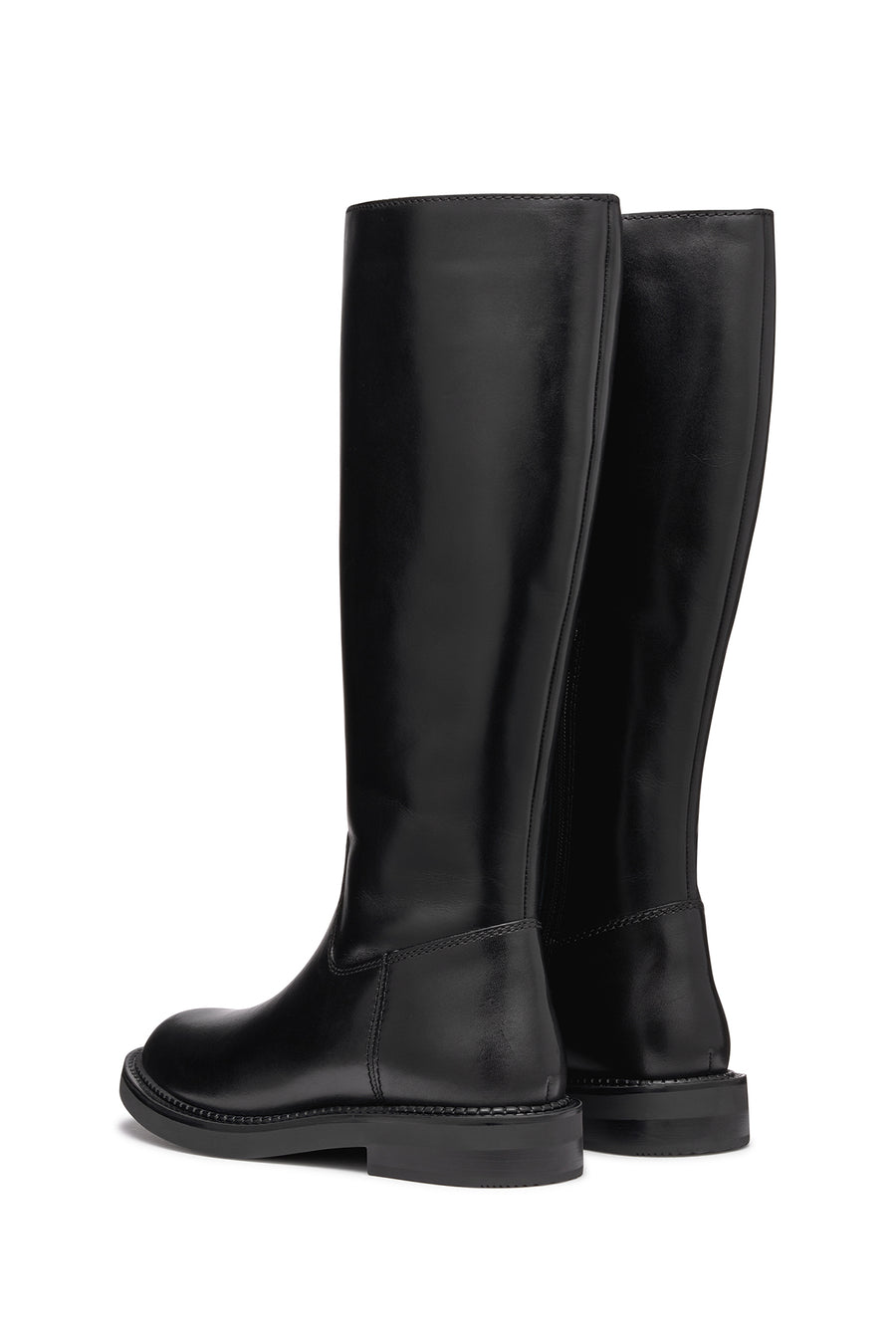 Geox Women's Black Serilda Zippered Leather Boots