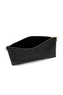 Women's Black Long Chain Strap Woven Clutch Bag | Derimod