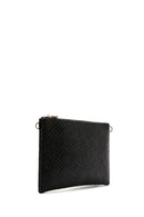 Women's Black Long Chain Strap Woven Clutch Bag | Derimod