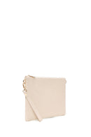 Women's Cream Long Chain Strap Woven Clutch Bag | Derimod