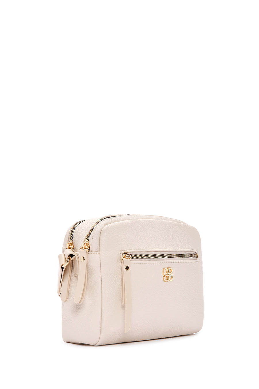 Woman Cream Long Strap Crossbody Bag