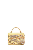 Woman Yellow Long Strap Printed Mini Arm Bag | Derimod