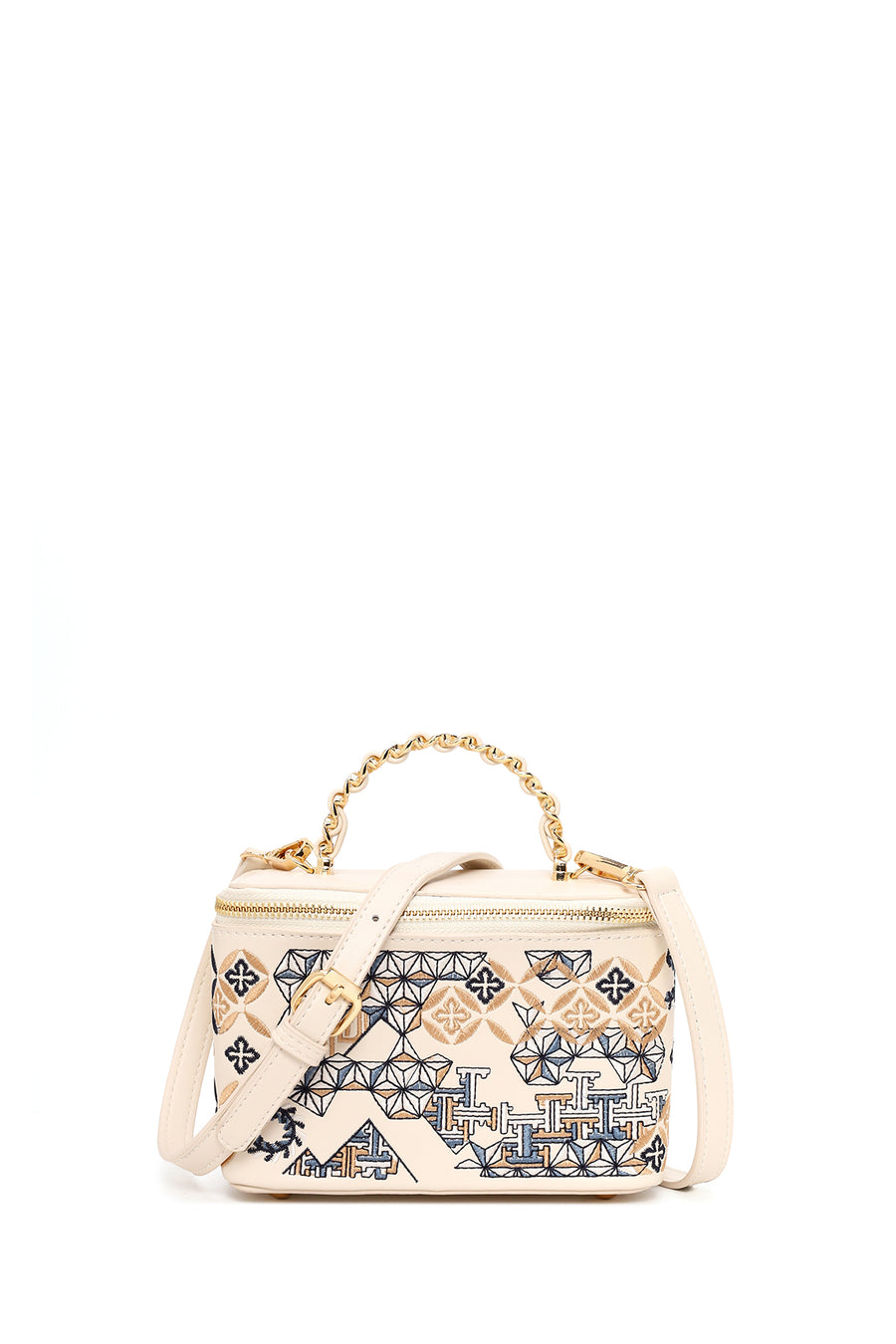 Woman Cream Long Strap Printed Mini Shoulder Bag 26PBD263926 | Derimod