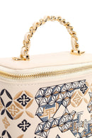 Woman Cream Long Strap Printed Mini Shoulder Bag | Derimod