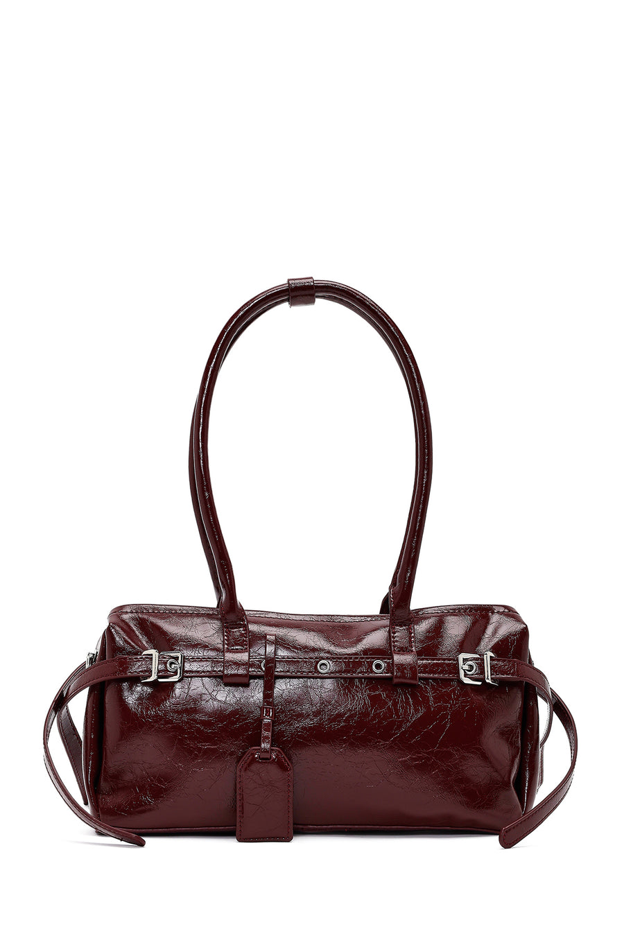 Kadın Bordo Aksesuarlı Omuz Çantası