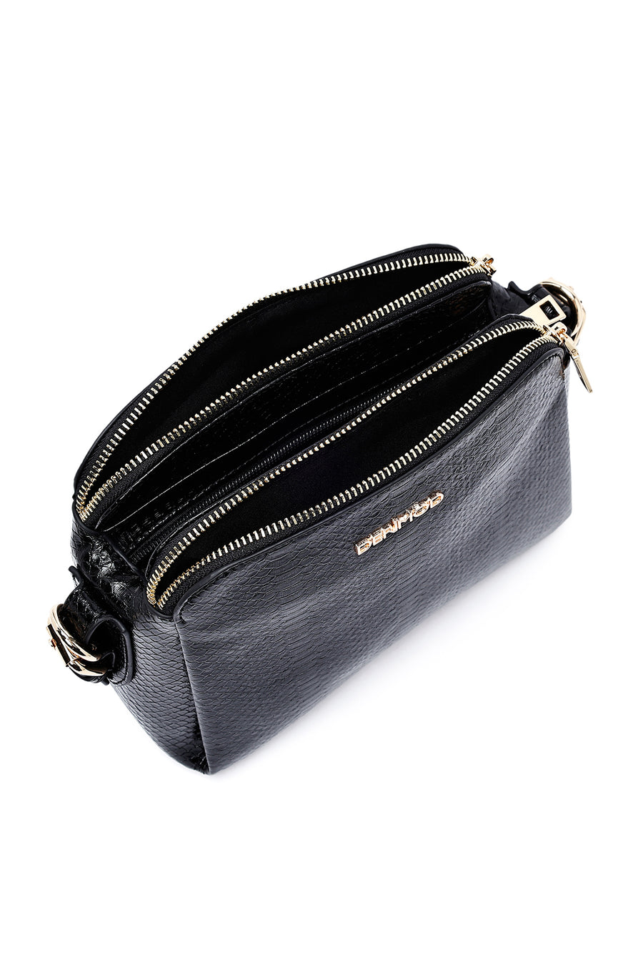 Woman Black Printed Crossbody Bag