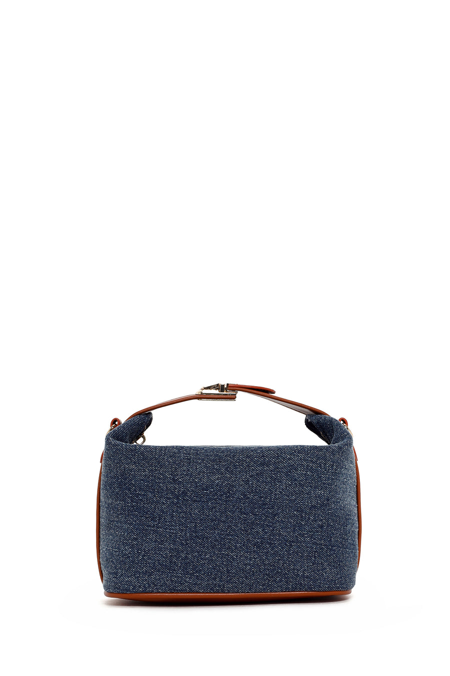 Woman Blue Long Strap Denim Mini Crossbody Bag