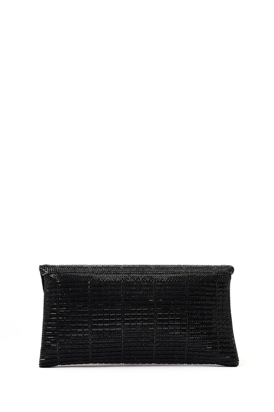 Women's Black Long Chain Strap Embellished Mini Evening Clutch Bag