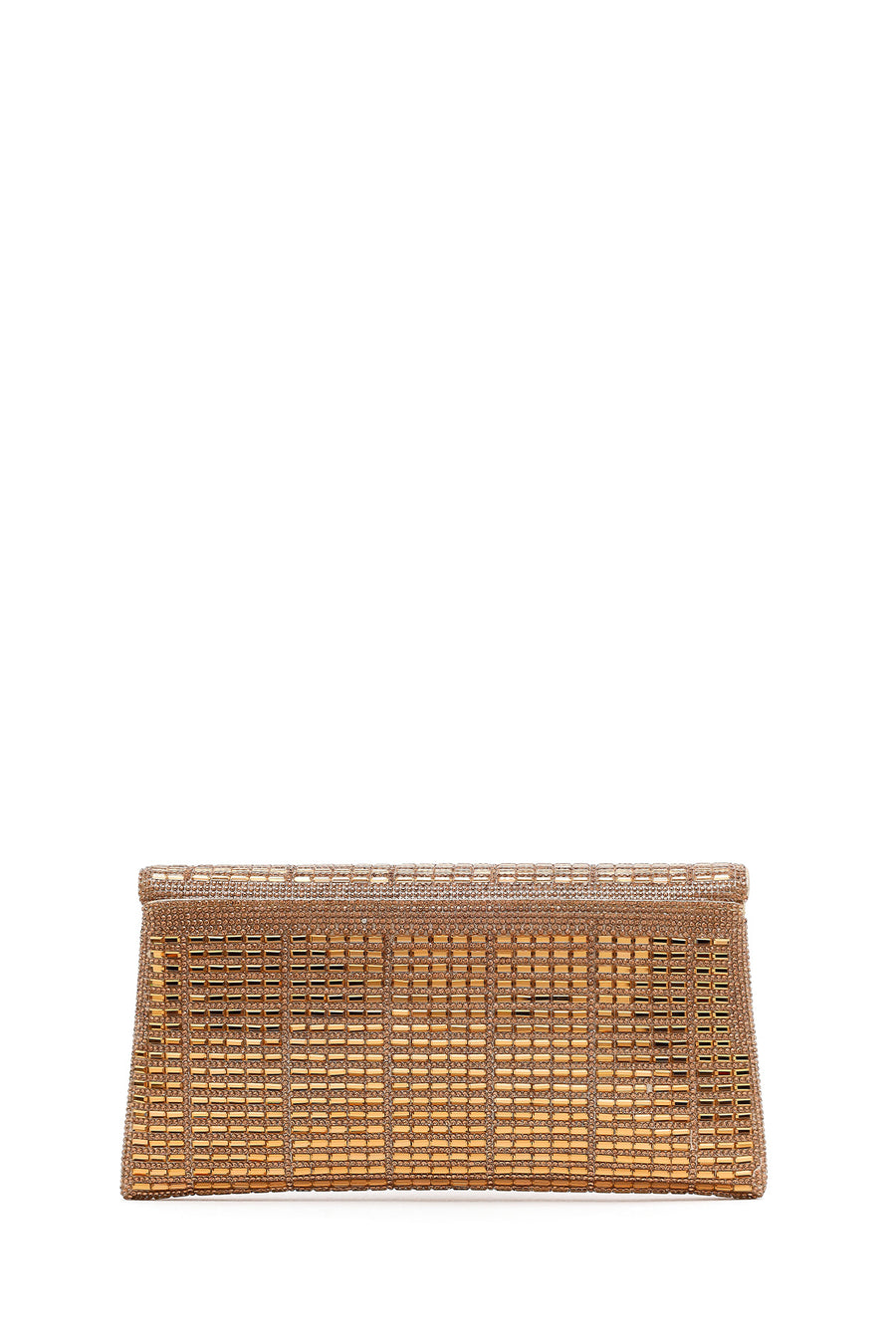 Women's Gold Long Chain Strap Embellished Mini Evening Clutch Bag