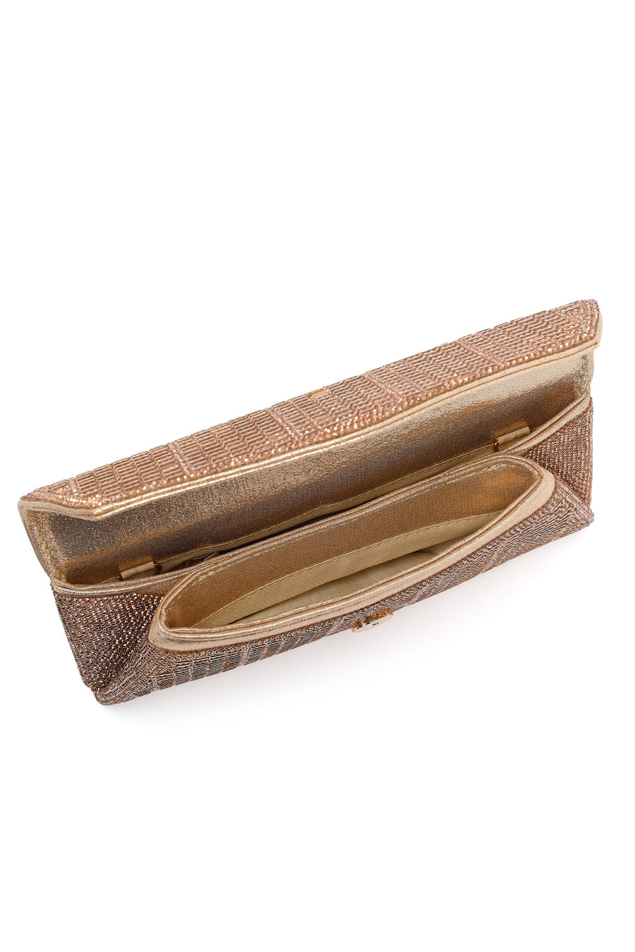 Women's Gold Long Chain Strap Embellished Mini Evening Clutch Bag