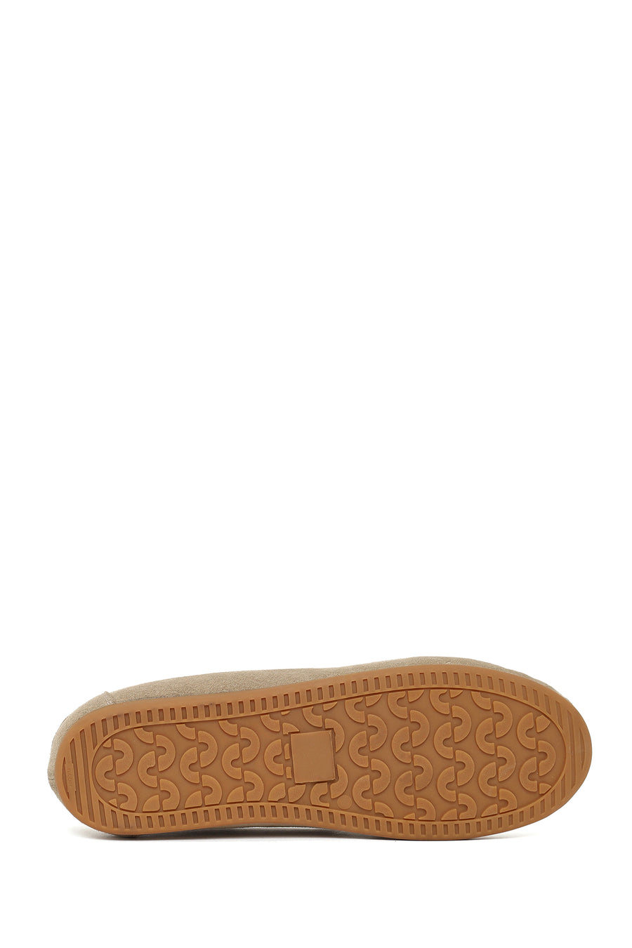 Woman Beige Suede Leather Loafer