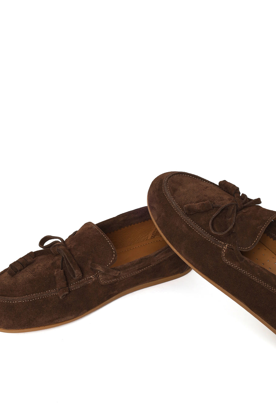Woman Brown Suede Leather Loafer