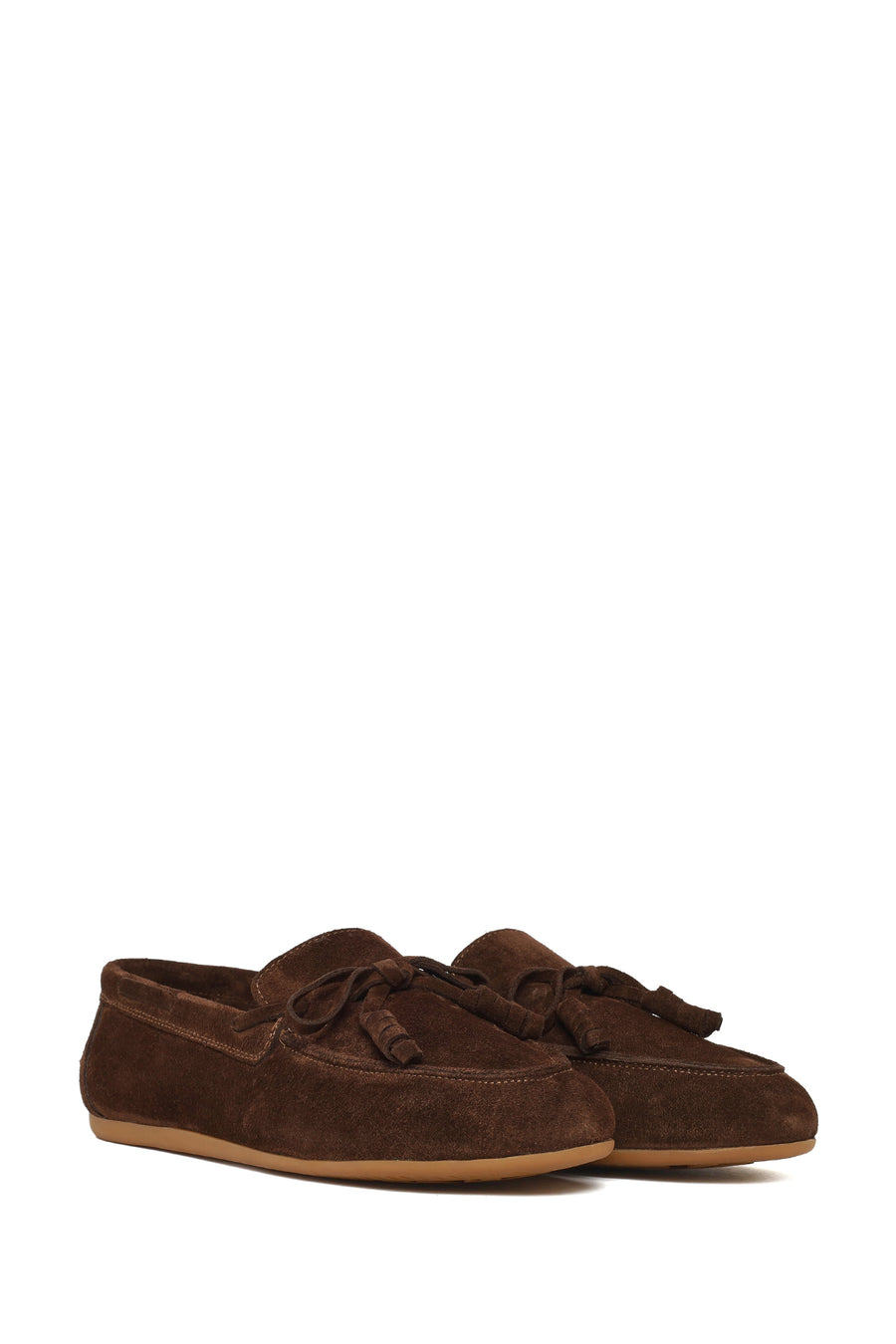 Woman Brown Suede Leather Loafer