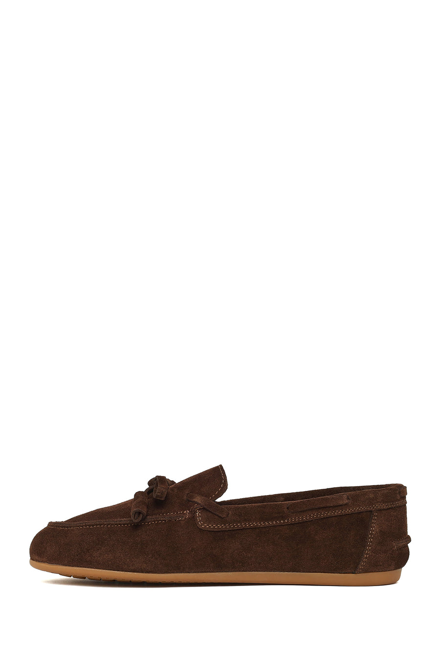 Woman Brown Suede Leather Loafer