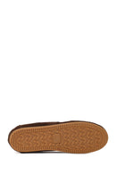 Woman Brown Suede Leather Loafer | Derimod