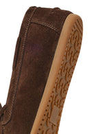 Woman Brown Suede Leather Loafer | Derimod