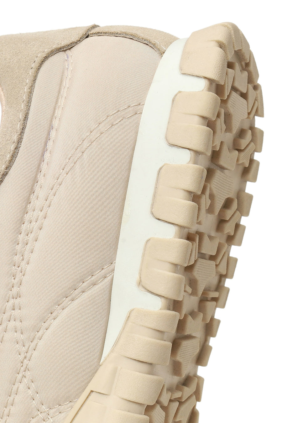Woman Beige Lace-Up Leather Sneakers
