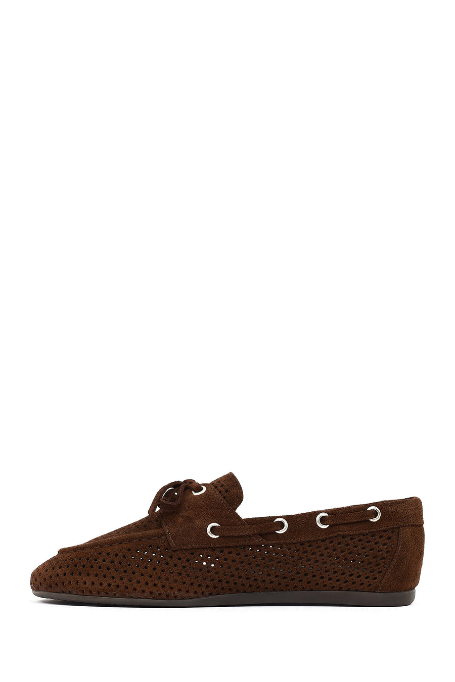 Women's Brown Suede Leather Loafer