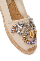 Kadın Bej Taşlı Espadril | Derimod