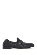 Kadın Siyah Deri Maskülen Loafer | Derimod