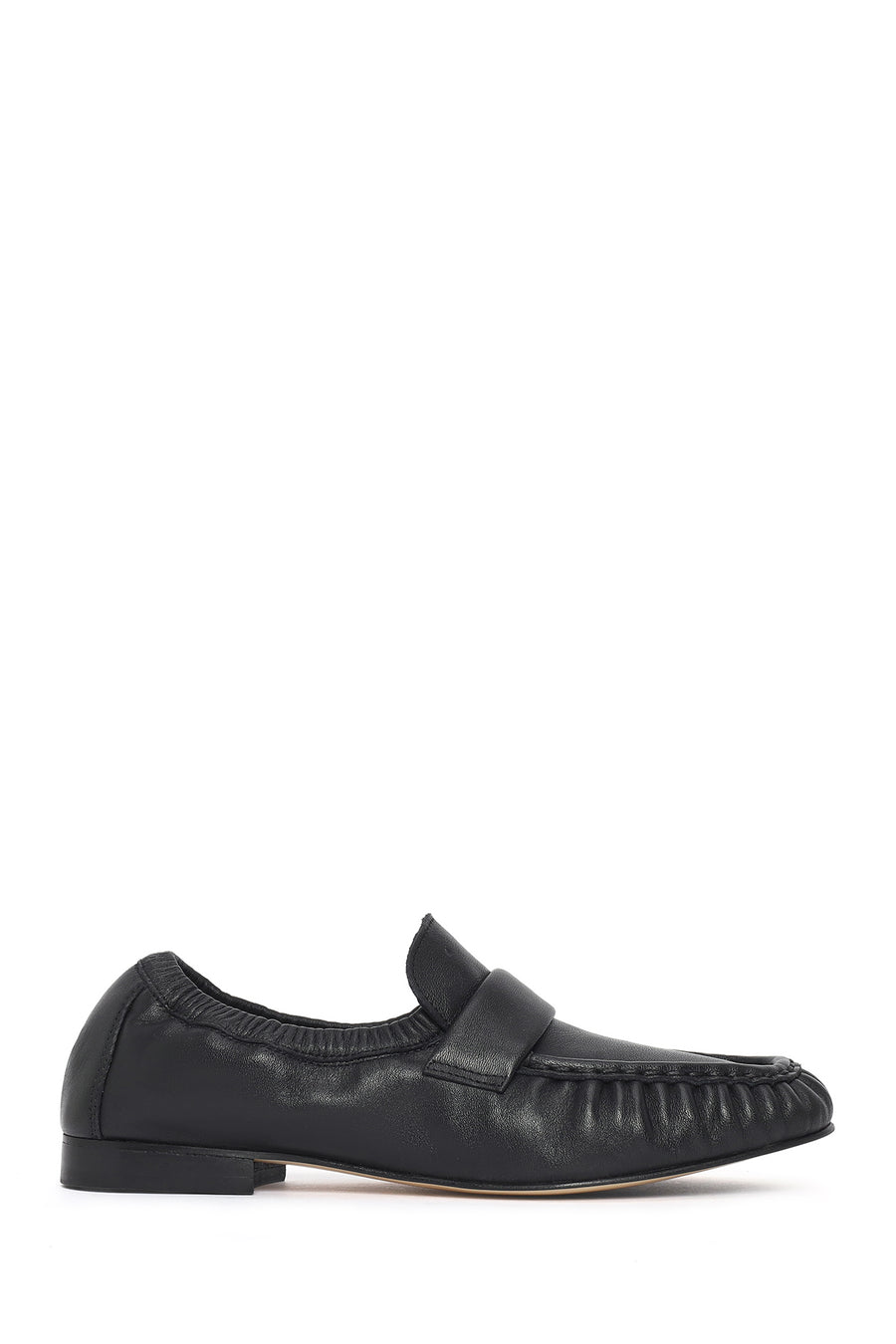 Kadın Siyah Deri Maskülen Loafer 26PFD260218 | Derimod