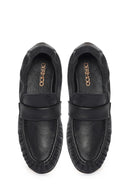 Kadın Siyah Deri Maskülen Loafer | Derimod