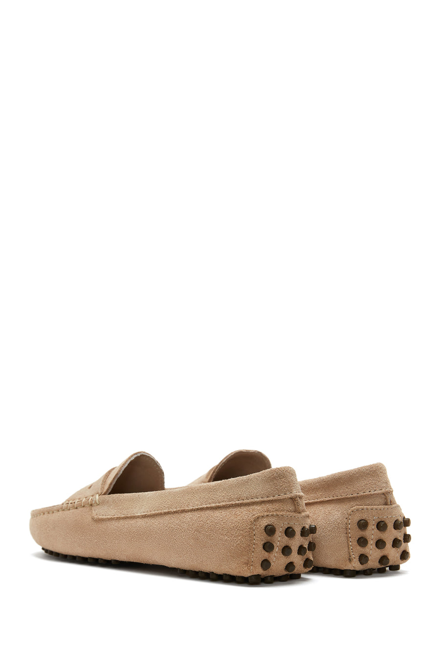 Women's Beige Suede Leather Loafer