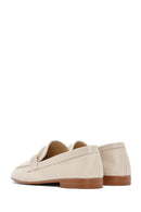 Kadın Bej Deri Maskülen Loafer | Derimod