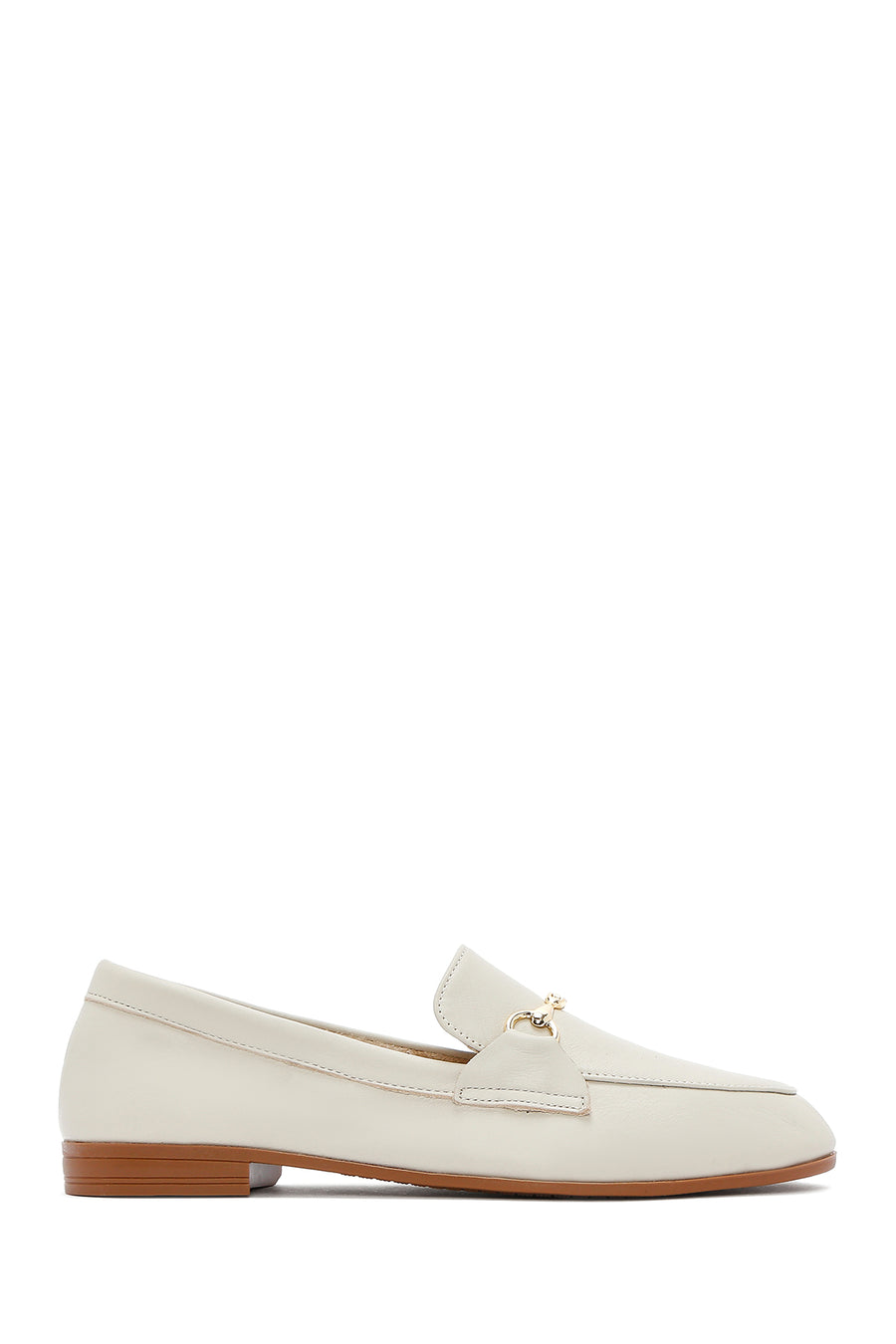 Kadın Krem Deri Maskülen Loafer 26PFD350218 | Derimod