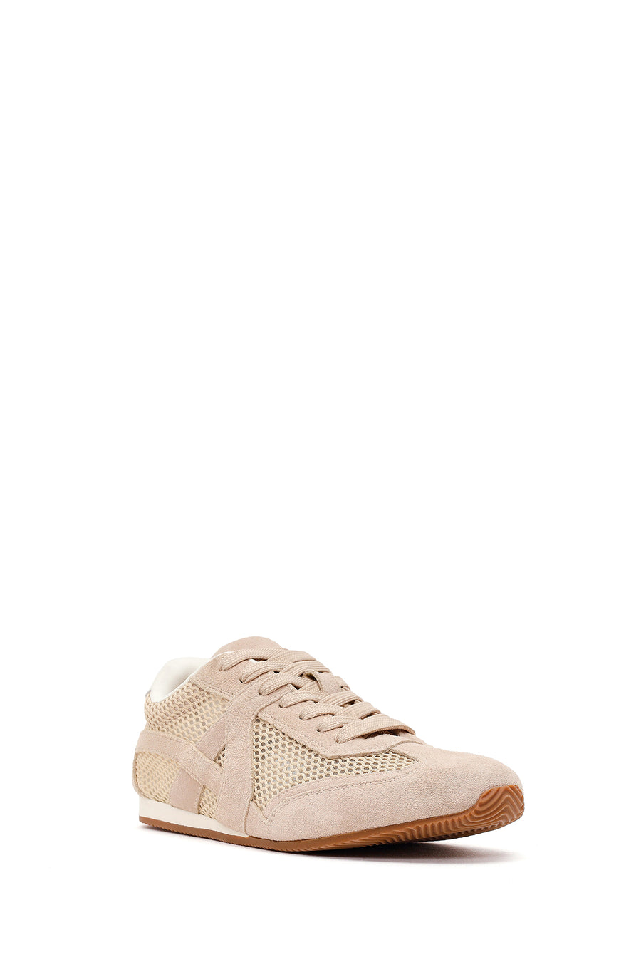 Kadın Vizon Bağcıklı Süet Deri Sneaker