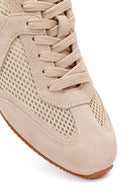 Kadın Vizon Bağcıklı Süet Deri Sneaker | Derimod