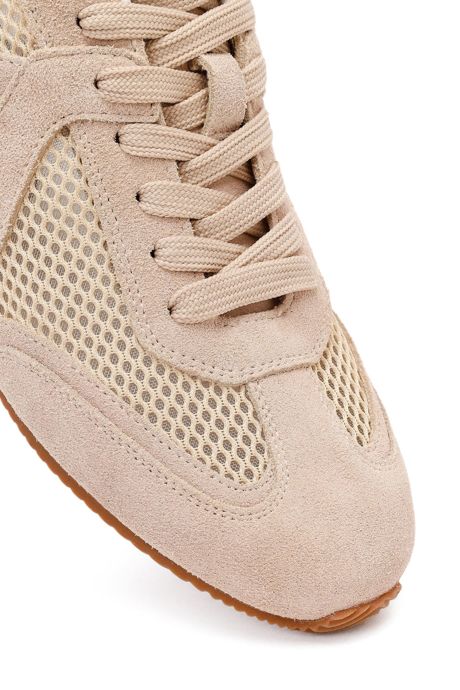 Kadın Vizon Bağcıklı Süet Deri Sneaker
