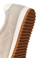 Woman Light Gray Lace-Up Suede Leather Sneaker | Derimod
