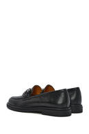 Women's Black Buckle Leather Loafer | Derimod