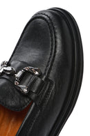 Women's Black Buckle Leather Loafer | Derimod