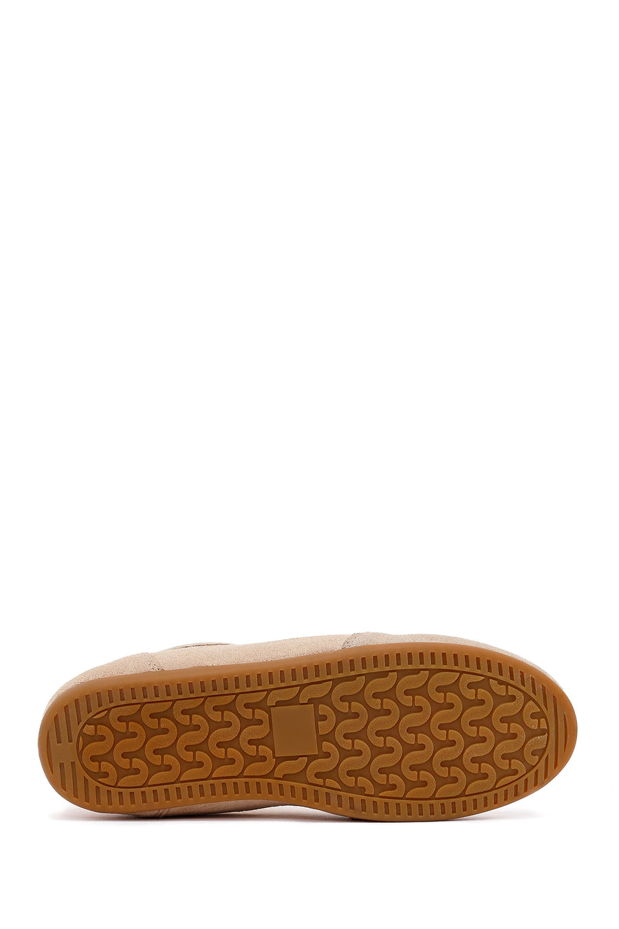 Kadın Bej Bağcıklı Fileli Deri Sneaker