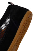 Kadın Siyah Bağcıklı Fileli Deri Sneaker | Derimod